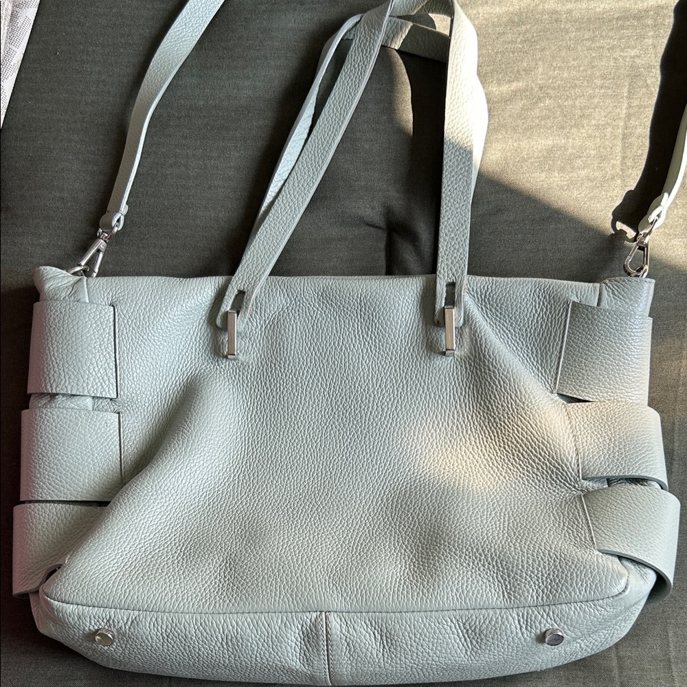 Elegant Light Green Women's Handbag genuine leather